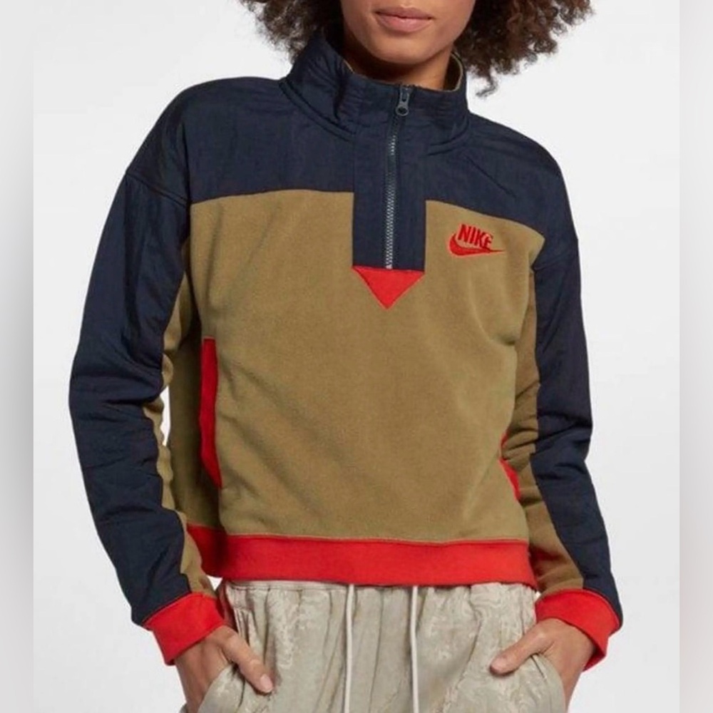 NIKE Women’s Half-Zip Polar Fleece Pullover - Extra Large